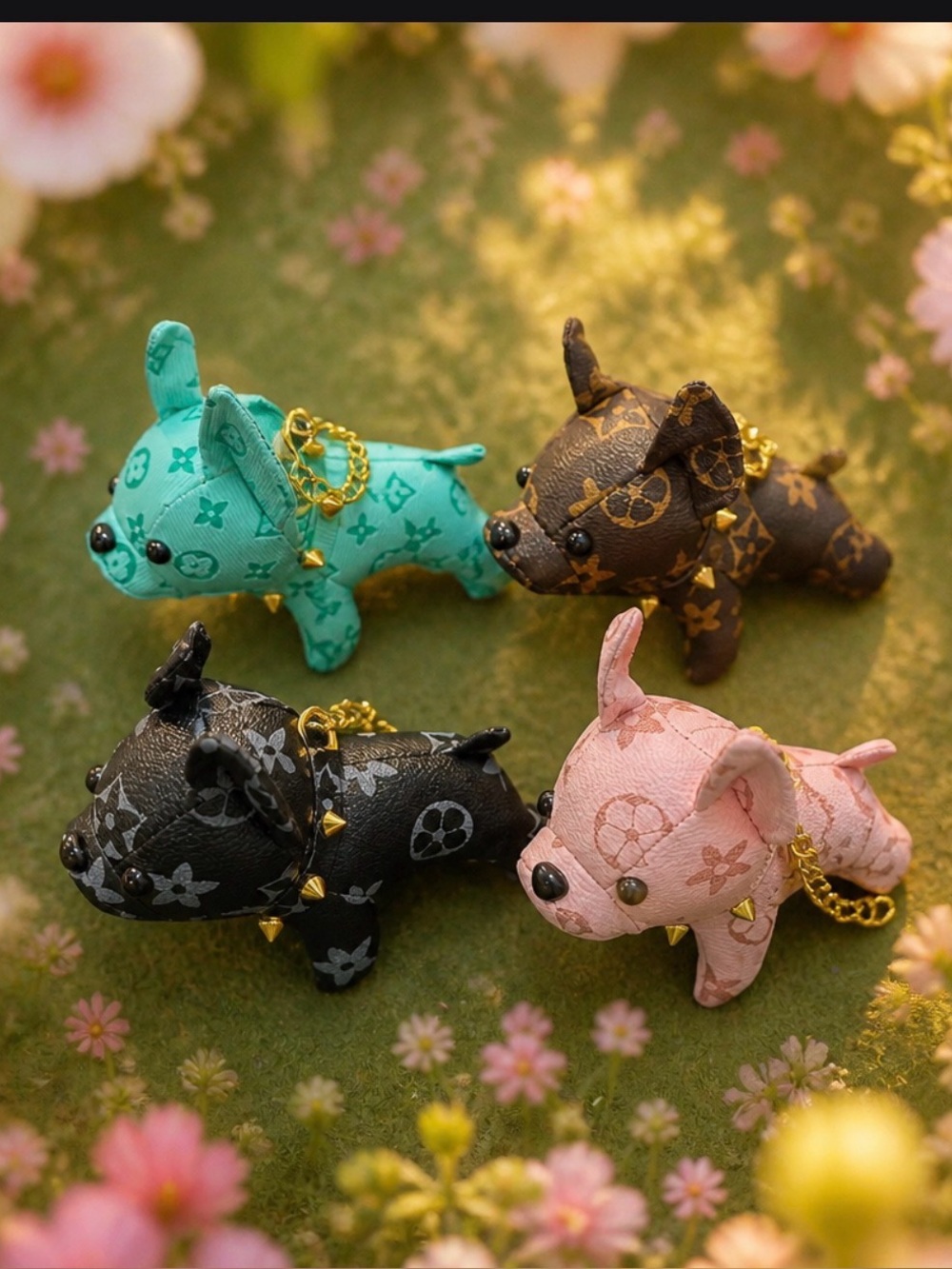 Luxury French Bulldog Dog Toy Keychain - 4 colorsyou will in this bundle  NWT